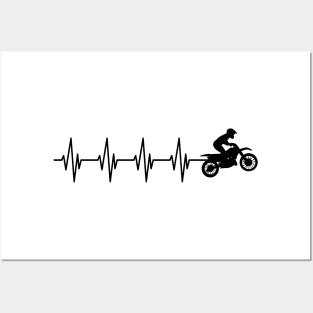 Motor Cross Heartbeat Posters and Art